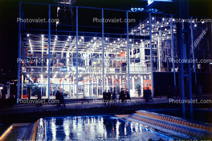 Night, Nighttime, Expo '58, Brussels, Belgium, 1958, 1950s