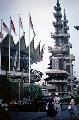 Tower, pavilions, buildings, New York World's Fair, 1964