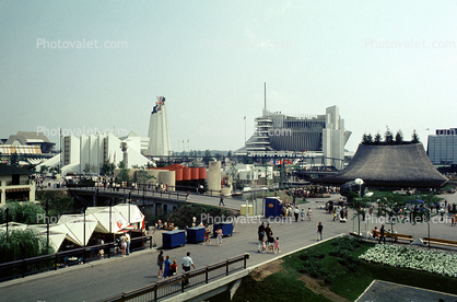 French Building, Expo-67, skyline, July 1967, 1960s