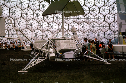 Surveyor Moon Lander, spacecraft, United States Pavilion, Geodesic Dome