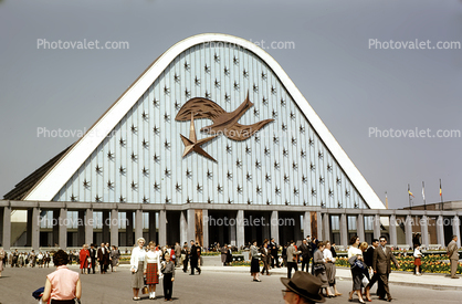 Dove of Peace, Belgium Pavilion, arch, Expo 58, 1958, 1950s