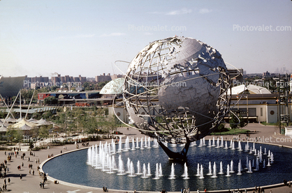 Unisphere, Water Fountain, Earth, Globe