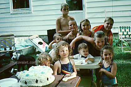 Birthday Cake, Backyard, Summertime, August 1989, 1980s