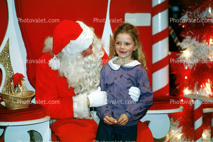 candy cane, Santa Claus, Child, wishes, girl, shopping mall