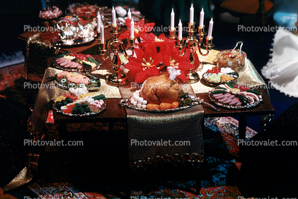 miniature turkey dinner diorama
