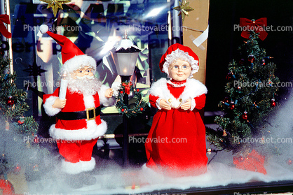 Santa Claus, Mrs Santa Claus, dolls, figurines