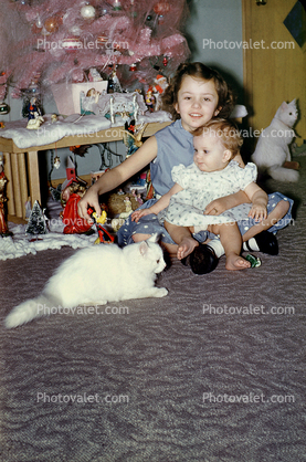 Girl, Baby, Sisters, toddler, 1950s
