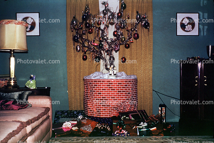 Tree, Presents, Decorations, Ornaments, 1940s
