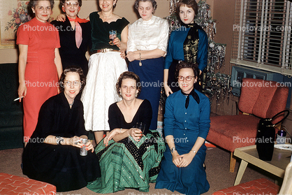 Women, portrait, glasses, Tulsa, 1950s