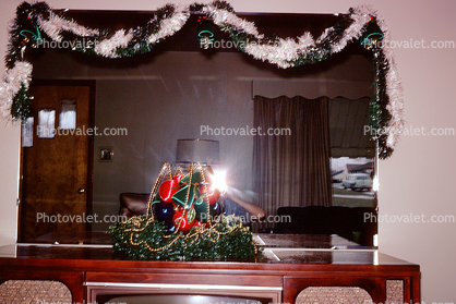 Tiny Tree, Small, mirror, Decorations, Ornaments, 1950s