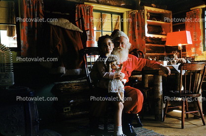 Girl, Santa Claus, Doll, 1960s