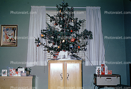 Small Tree, decorations, cards, 1950s