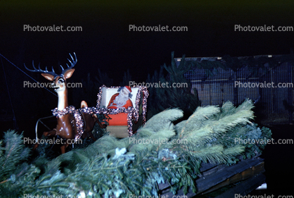 Rudolph the Red Nosed Reindeer, Santa Claus and Sleigh, 1950s