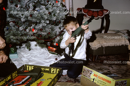 Boy and  His Combat-Line Rifle Gift, December 1964