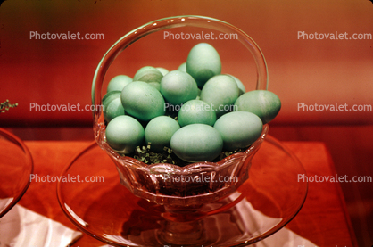 Green Easter Eggs, Basket