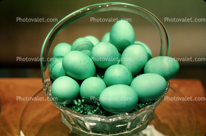 Green Easter Eggs, Basket