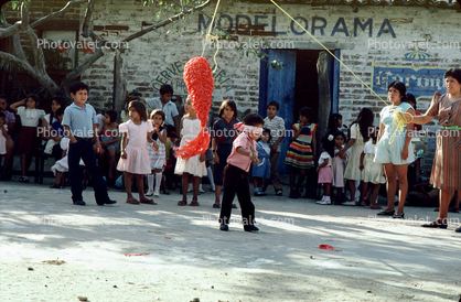 Pi?ata, Pinata, Boy, Elementary School, Yelapa, Mexico