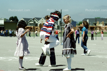 Girls Jump Rope, Elememtary School Recess, Playground