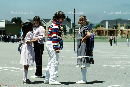 Girls Jump Rope, Elememtary School Recess, Playground