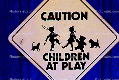 caution, children at play, warning
