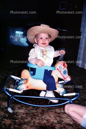 Rocking Horse, Cowboy, Hat, Toddler