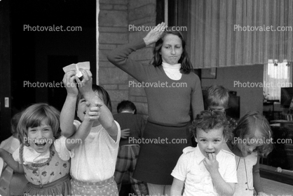 Kids being goofey, 1950s