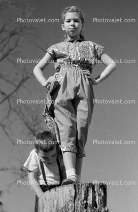 Girl, JungleGym, 1950s