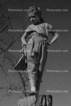 Girl, JungleGym, 1950s
