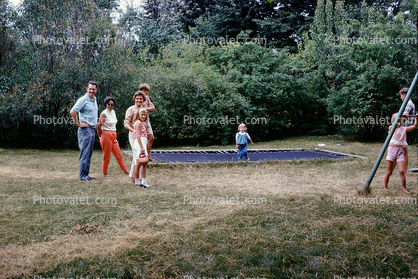 Trampoline, Backyard, June 1967, 1960s