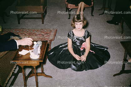 Barabra, Girl with a black dress, Thanksgiving Day, 1954, 1950s