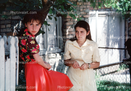 Girl, Female, Teen, Teenager, dress, sitting, flowery shirt, Yerevan