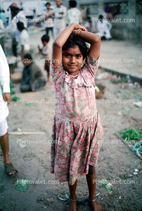 smiling girl, face, Khroorow Baug, Mumbai