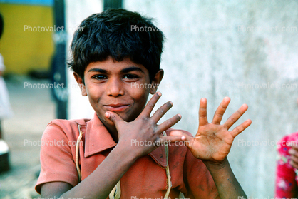 Smiling Boy, face, hands, Khroorow Baug, Mumbai