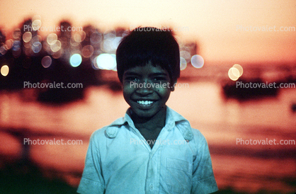 Smiling Boy at Sunset at Khroorow Baug, Mumbai Back Bay