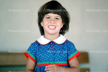 Smiling Girl, Blue Dress