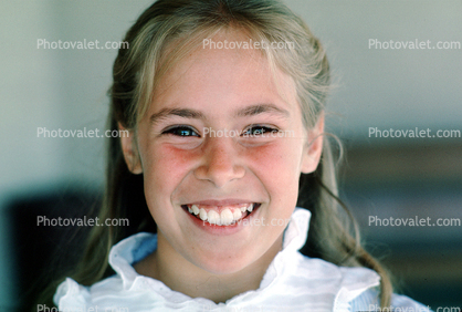 Laughing Girl, Female, Smiles, Face, Chin, Hair