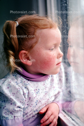 Pensive Girl, Thought, Freckles, Reflecting