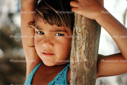 Apprehensive Stare, Girl, Yelapa, Mexico