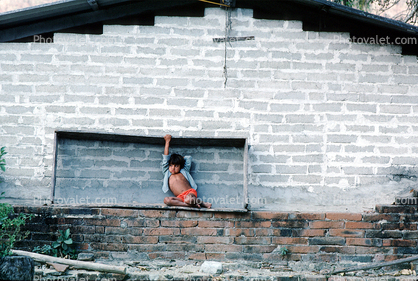 Boy Framed in Scjpp;. Yelapa, Mexico