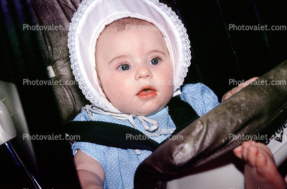 Baby, Bonnet, Car Seat, Toddler, 1960s