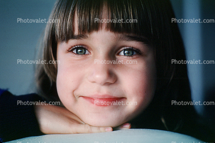Smiling Girl with Bangs