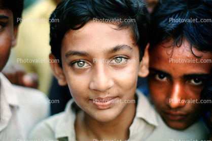 Boy with Green Eyes, face, smile