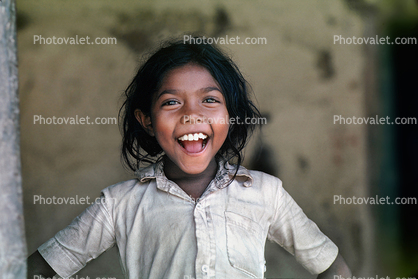 Laughing Girl, happy, female, Face