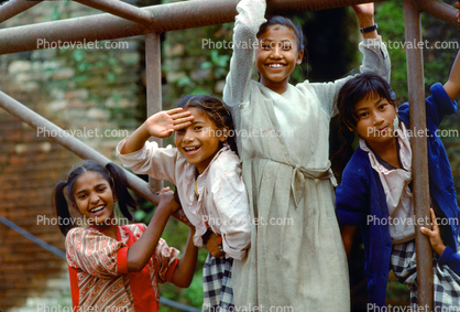 Girls Having Fun, Kathmandu, Nepal