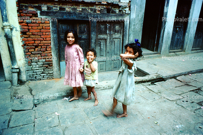 Girls, Smiles, Kathmandu, Nepal