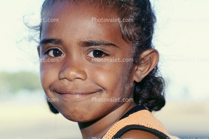 Smiling Girl in New Caledonia