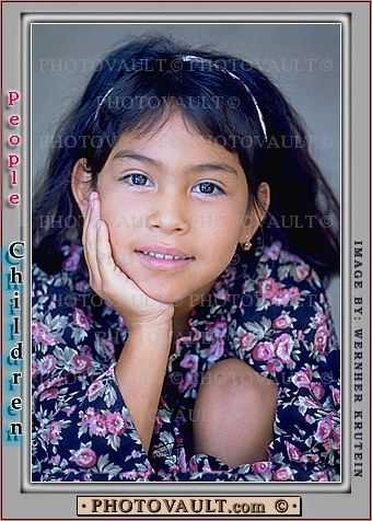 Cute Hispanic Girl Face Being