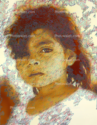 Girl, face, Paintography