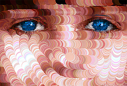 Girl, face, Paintography