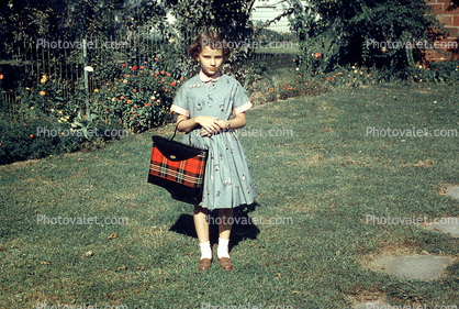 Girl with a Basket, backyard, dress, tween
